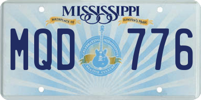 MS license plate MQD776