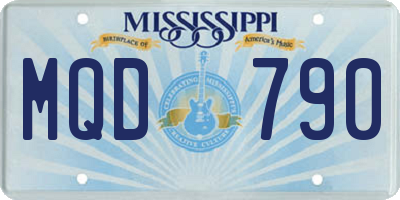 MS license plate MQD790