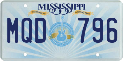 MS license plate MQD796
