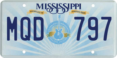 MS license plate MQD797