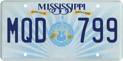 MS license plate MQD799