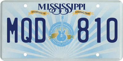 MS license plate MQD810