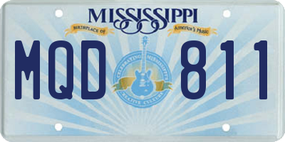 MS license plate MQD811