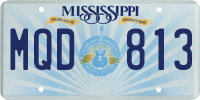 MS license plate MQD813