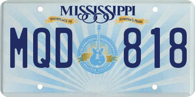 MS license plate MQD818
