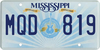 MS license plate MQD819