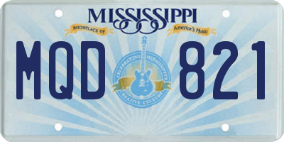 MS license plate MQD821
