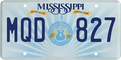 MS license plate MQD827