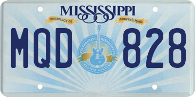 MS license plate MQD828