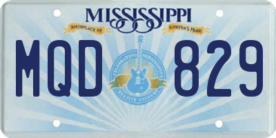 MS license plate MQD829