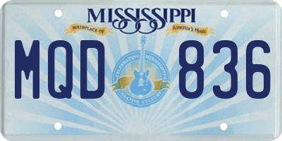 MS license plate MQD836
