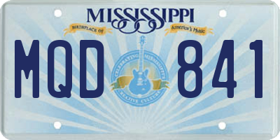 MS license plate MQD841