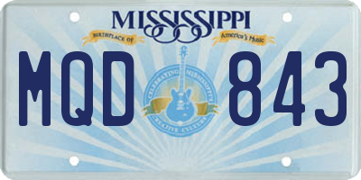 MS license plate MQD843