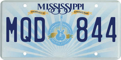 MS license plate MQD844
