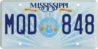 MS license plate MQD848
