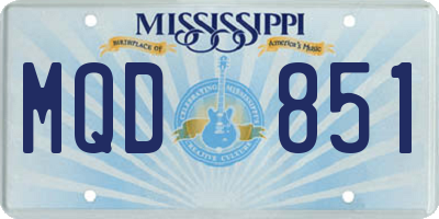 MS license plate MQD851