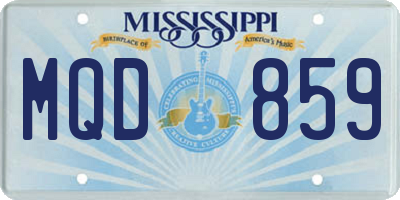 MS license plate MQD859