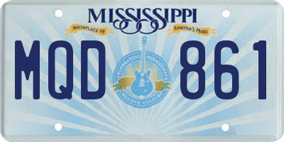 MS license plate MQD861
