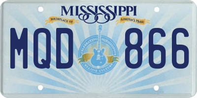 MS license plate MQD866