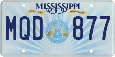 MS license plate MQD877
