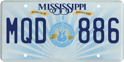 MS license plate MQD886