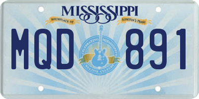 MS license plate MQD891