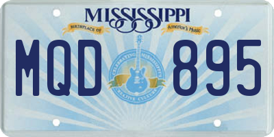 MS license plate MQD895