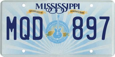 MS license plate MQD897
