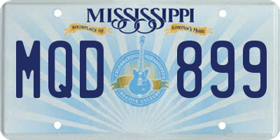 MS license plate MQD899