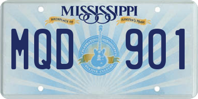MS license plate MQD901
