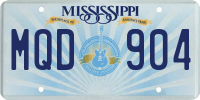MS license plate MQD904