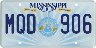 MS license plate MQD906