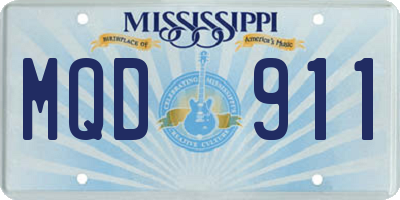 MS license plate MQD911
