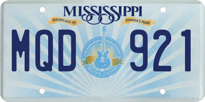 MS license plate MQD921