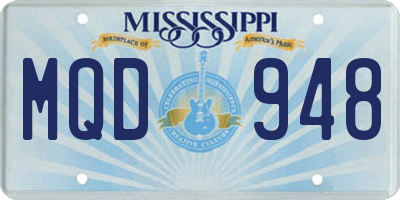 MS license plate MQD948