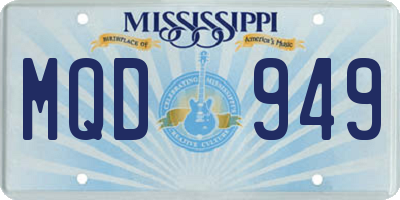 MS license plate MQD949