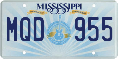 MS license plate MQD955