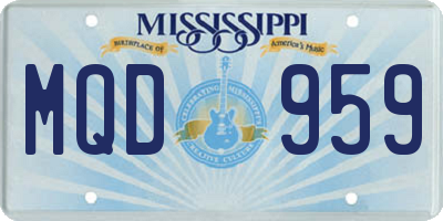 MS license plate MQD959