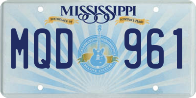 MS license plate MQD961