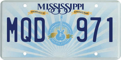 MS license plate MQD971