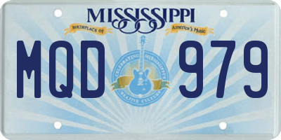 MS license plate MQD979