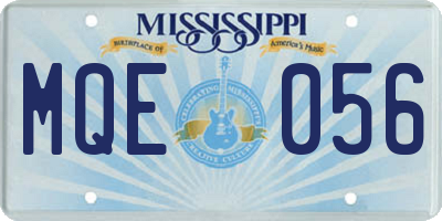 MS license plate MQE056