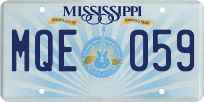 MS license plate MQE059