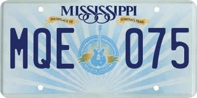 MS license plate MQE075