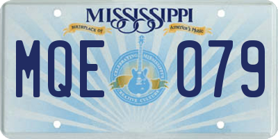MS license plate MQE079