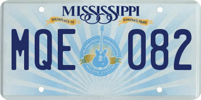 MS license plate MQE082