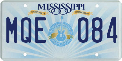 MS license plate MQE084