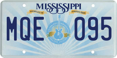 MS license plate MQE095