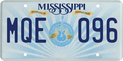 MS license plate MQE096