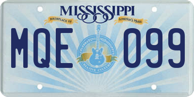 MS license plate MQE099